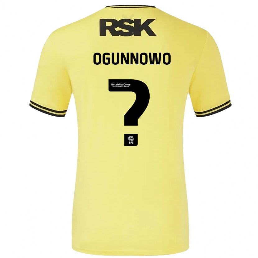 Danxen Kinder Joshua Ogunnowo #0 Gelb Schwarz Auswärtstrikot Trikot 2024/25 T-Shirt Schweiz