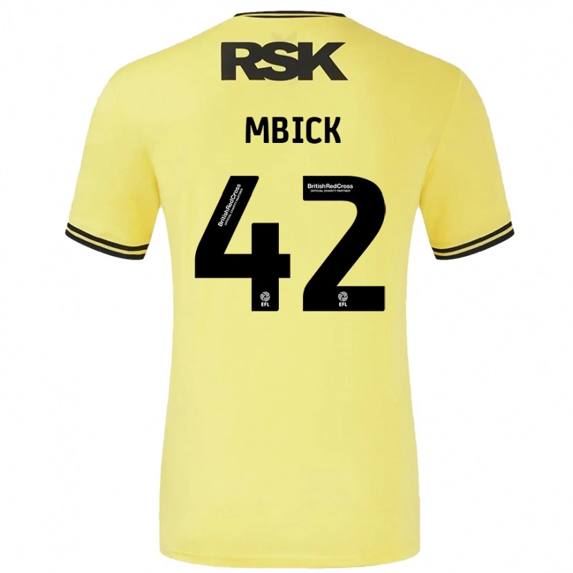 Danxen Kinder Micah Mbick #42 Gelb Schwarz Auswärtstrikot Trikot 2024/25 T-Shirt Schweiz