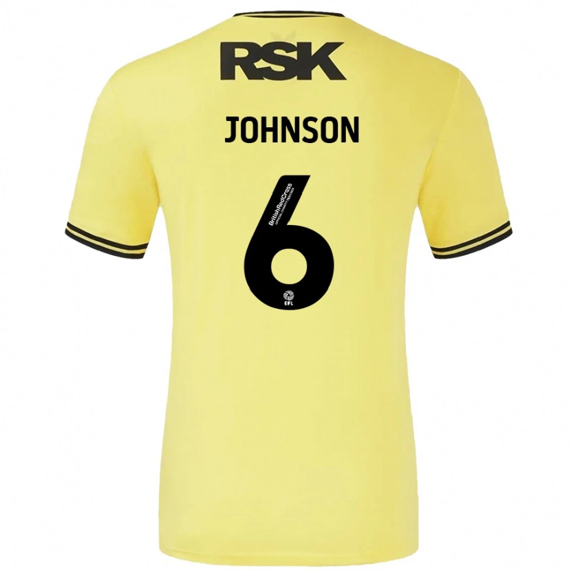 Danxen Kinder Melissa Johnson #6 Gelb Schwarz Auswärtstrikot Trikot 2024/25 T-Shirt Schweiz