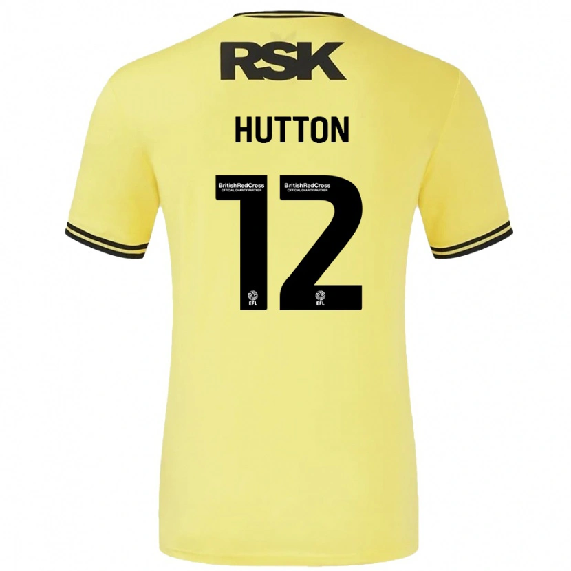 Danxen Kinder Jodie Hutton #12 Gelb Schwarz Auswärtstrikot Trikot 2024/25 T-Shirt Schweiz