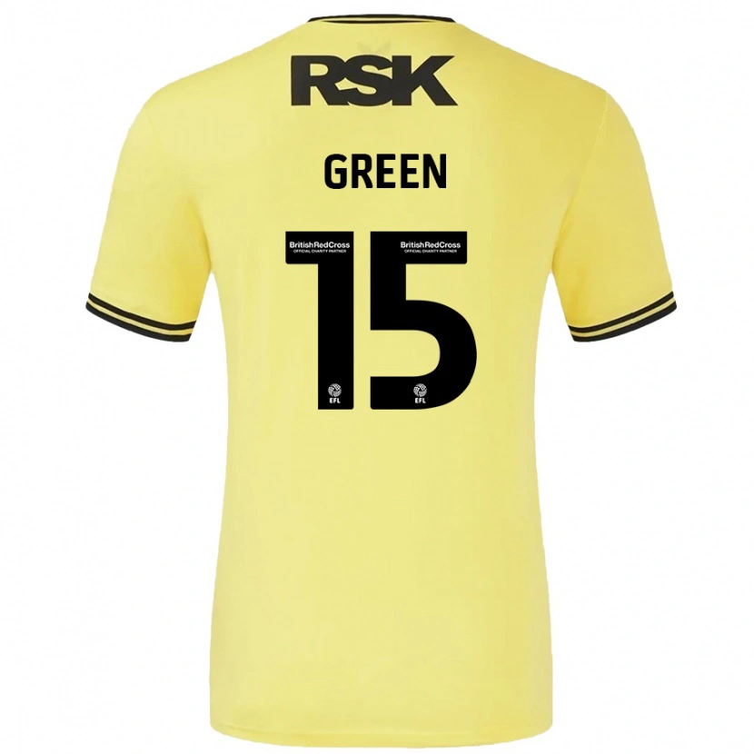 Danxen Kinder Kayleigh Green #15 Gelb Schwarz Auswärtstrikot Trikot 2024/25 T-Shirt Schweiz