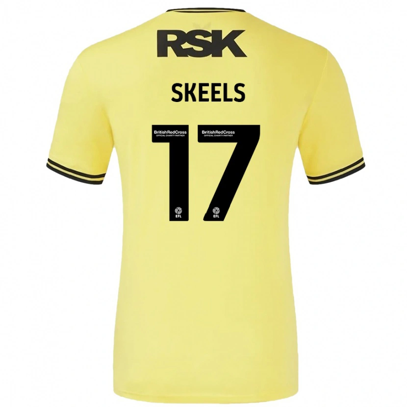 Danxen Kinder Kiera Skeels #17 Gelb Schwarz Auswärtstrikot Trikot 2024/25 T-Shirt Schweiz