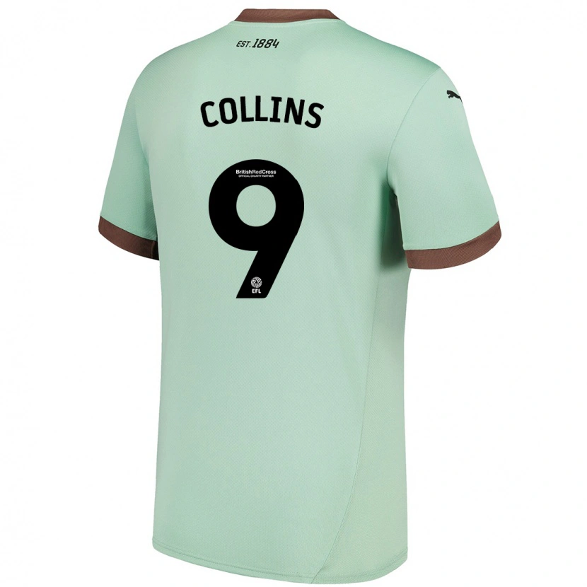 Danxen Kinder James Collins #9 Blassgrün Auswärtstrikot Trikot 2024/25 T-Shirt Schweiz