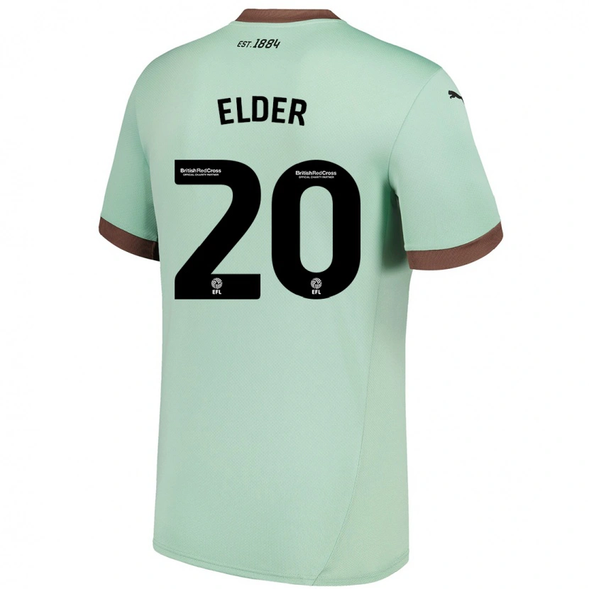 Danxen Kinder Callum Elder #20 Blassgrün Auswärtstrikot Trikot 2024/25 T-Shirt Schweiz