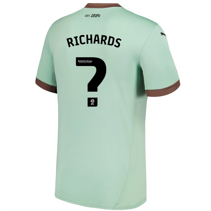 Danxen Kinder Jerome Richards #0 Blassgrün Auswärtstrikot Trikot 2024/25 T-Shirt Schweiz