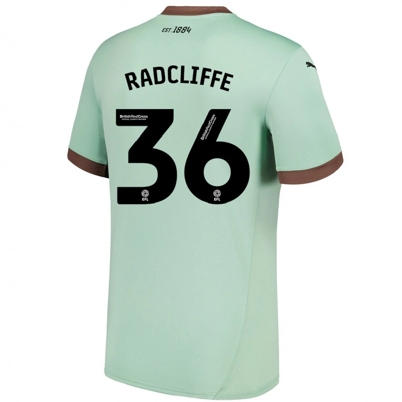 Danxen Kinder Ben Radcliffe #36 Blassgrün Auswärtstrikot Trikot 2024/25 T-Shirt Schweiz