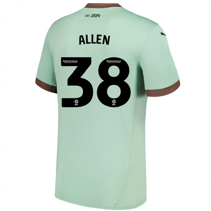 Danxen Kinder Cruz Allen #38 Blassgrün Auswärtstrikot Trikot 2024/25 T-Shirt Schweiz