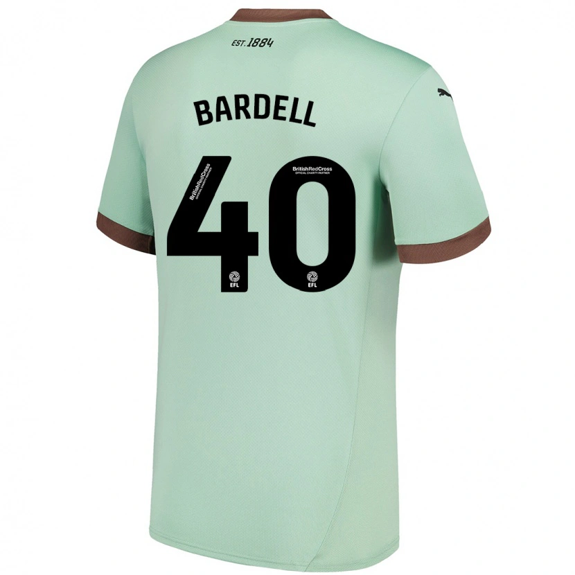 Danxen Kinder Max Bardell #40 Blassgrün Auswärtstrikot Trikot 2024/25 T-Shirt Schweiz