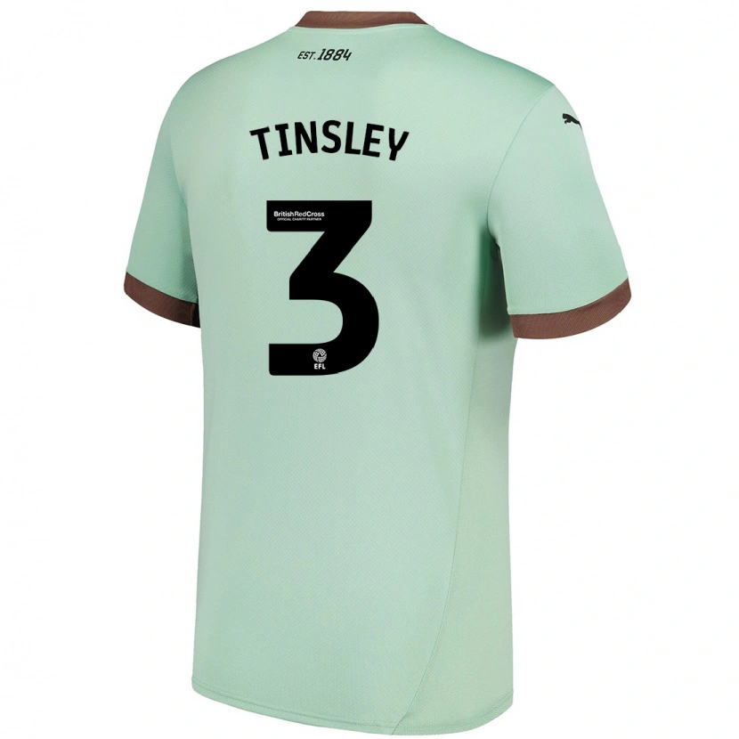 Danxen Kinder Megan Tinsley #3 Blassgrün Auswärtstrikot Trikot 2024/25 T-Shirt Schweiz