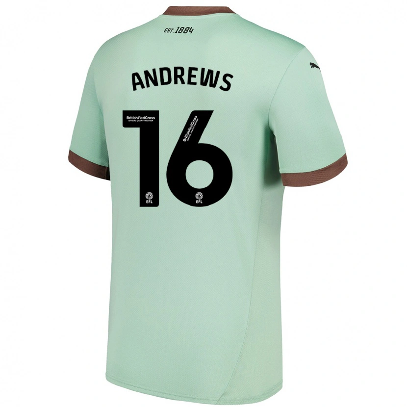 Danxen Kinder Marli Rhodes-Andrews #16 Blassgrün Auswärtstrikot Trikot 2024/25 T-Shirt Schweiz