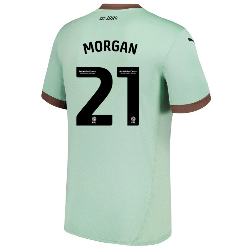 Danxen Kinder Sarah Morgan #21 Blassgrün Auswärtstrikot Trikot 2024/25 T-Shirt Schweiz