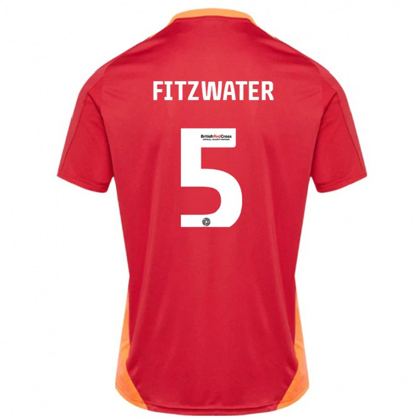 Danxen Kinder Jack Fitzwater #5 Blau Cremeweiß Auswärtstrikot Trikot 2024/25 T-Shirt Schweiz