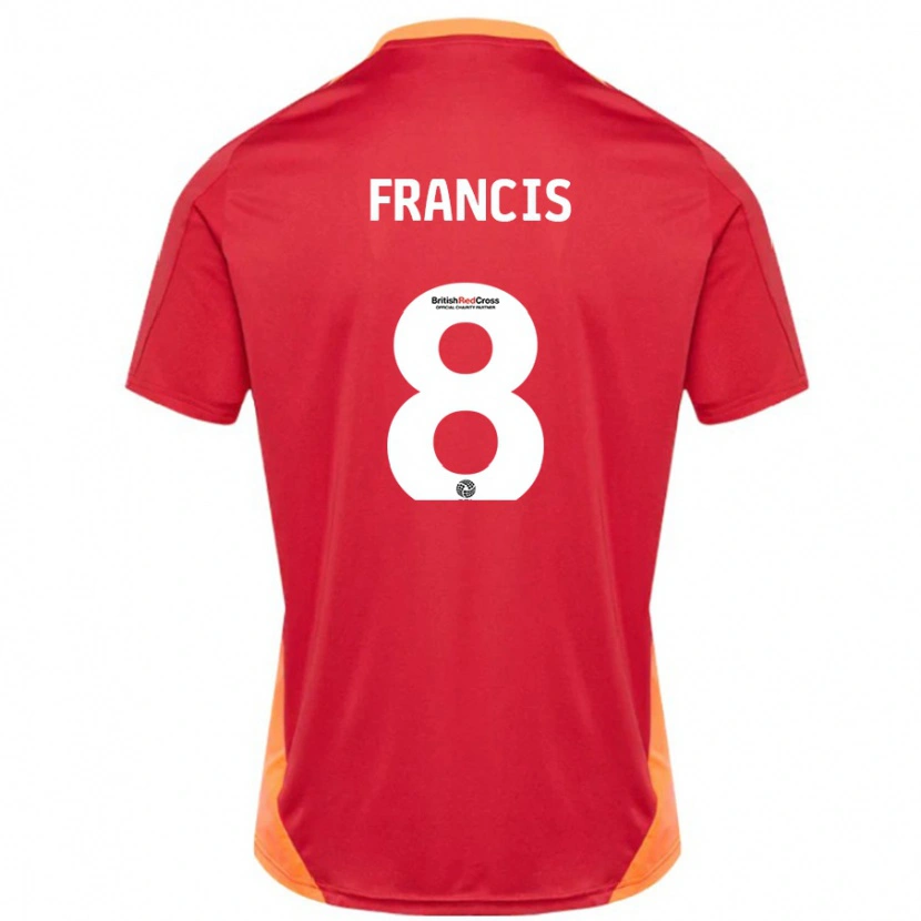 Danxen Kinder Ed Francis #8 Blau Cremeweiß Auswärtstrikot Trikot 2024/25 T-Shirt Schweiz