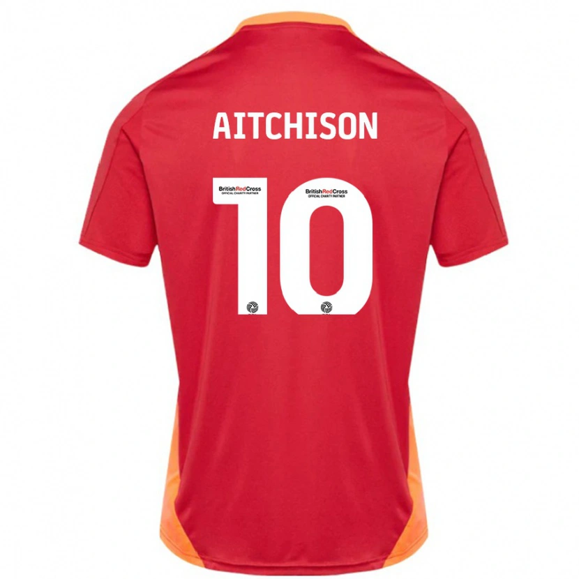 Danxen Kinder Jack Aitchison #10 Blau Cremeweiß Auswärtstrikot Trikot 2024/25 T-Shirt Schweiz