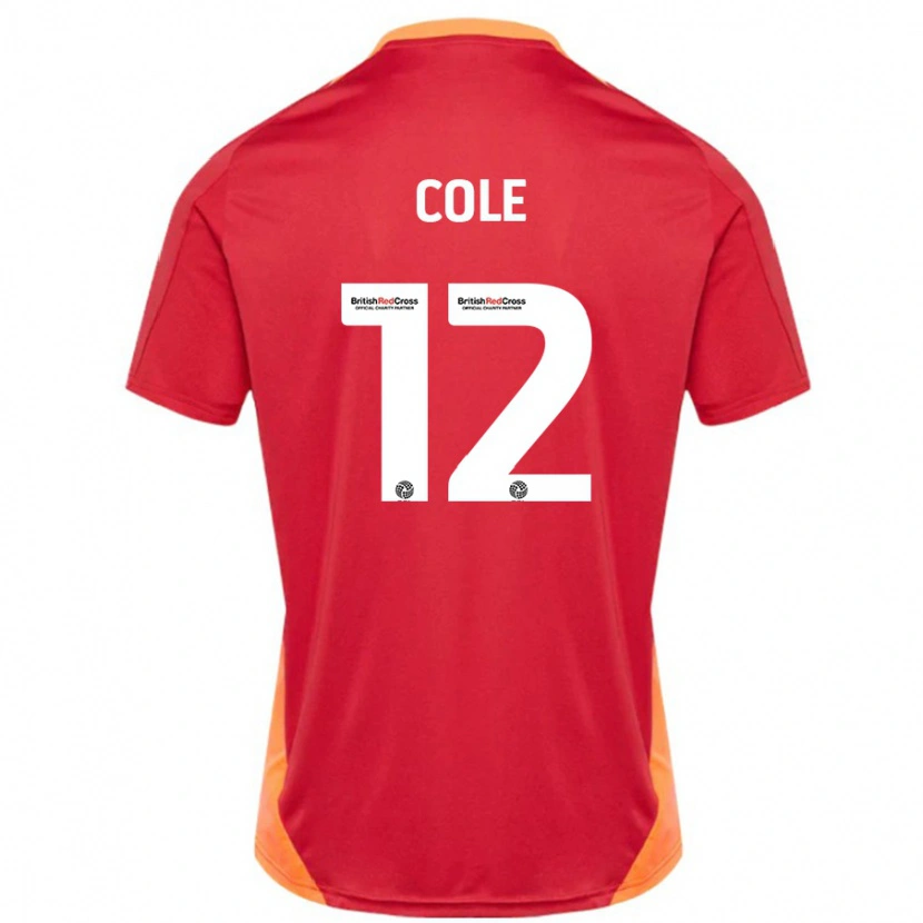 Danxen Kinder Reece Cole #12 Blau Cremeweiß Auswärtstrikot Trikot 2024/25 T-Shirt Schweiz