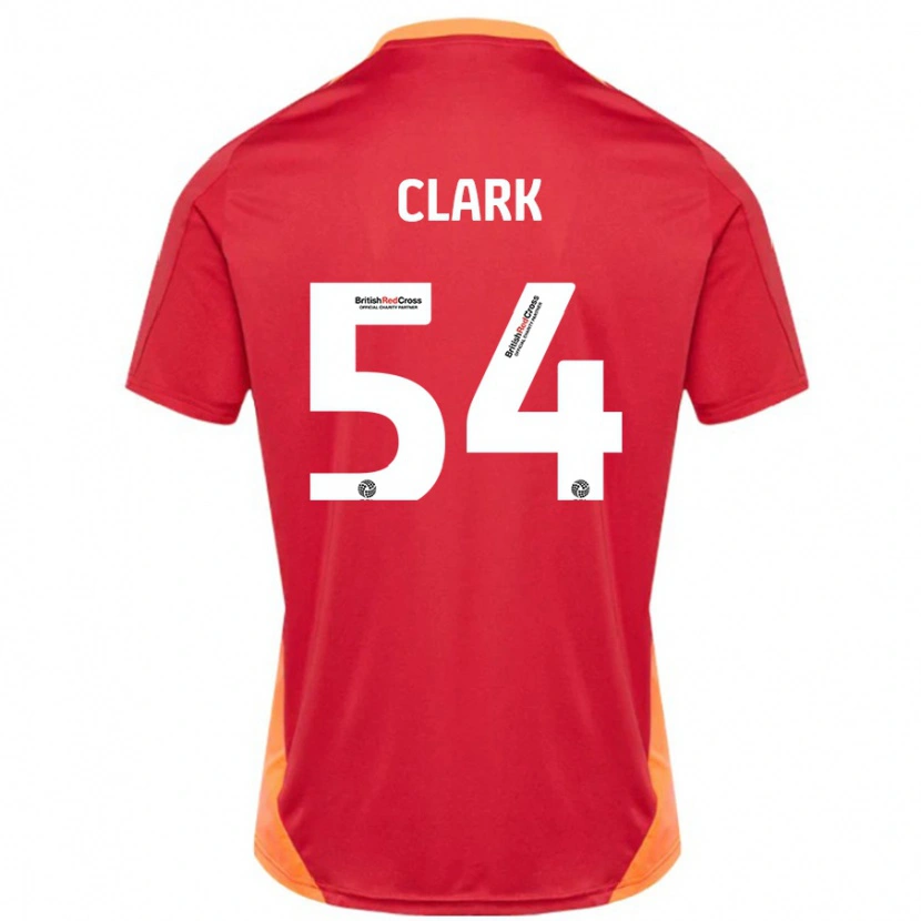 Danxen Kinder Max Clark #54 Blau Cremeweiß Auswärtstrikot Trikot 2024/25 T-Shirt Schweiz