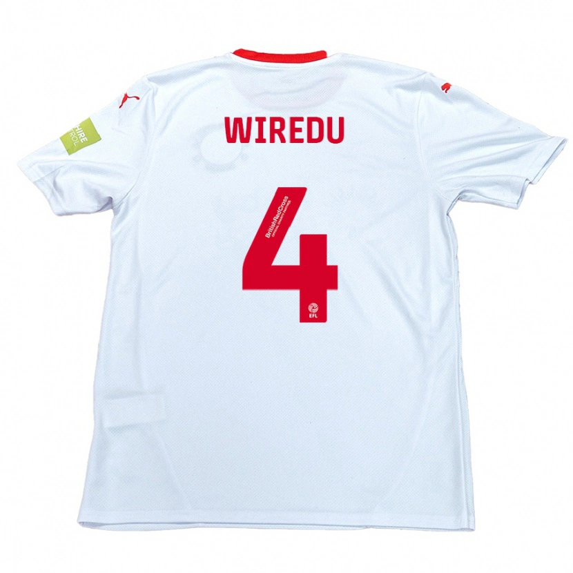 Danxen Kinder Brendan Wiredu #4 Weiß Auswärtstrikot Trikot 2024/25 T-Shirt Schweiz