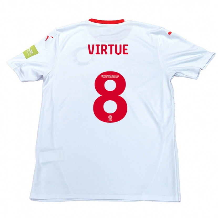 Danxen Kinder Matty Virtue #8 Weiß Auswärtstrikot Trikot 2024/25 T-Shirt Schweiz