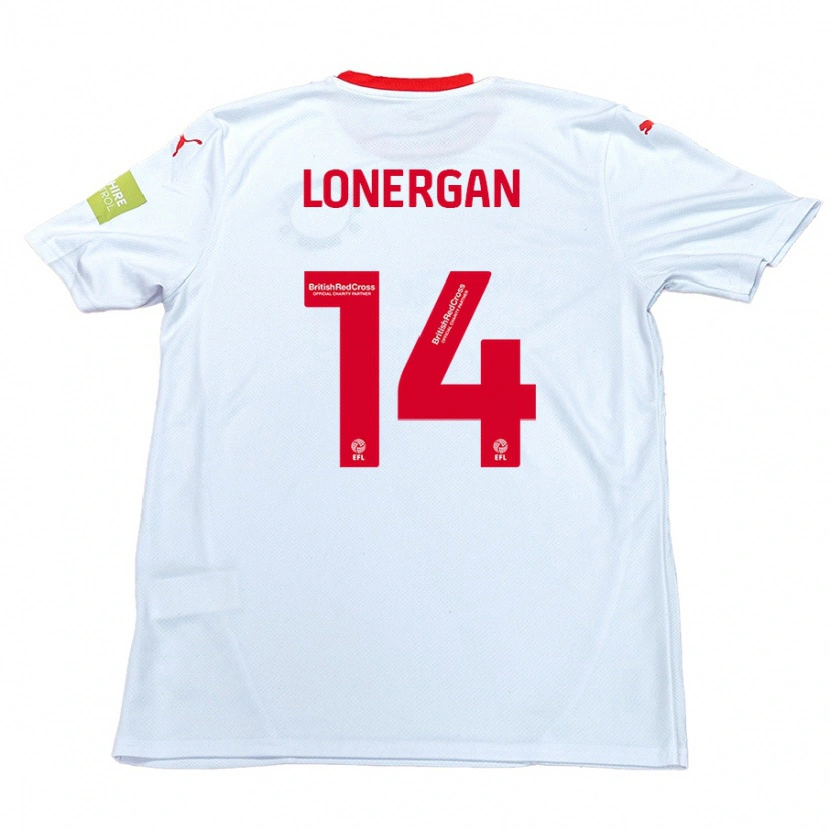 Danxen Kinder Tommy Lonergan #14 Weiß Auswärtstrikot Trikot 2024/25 T-Shirt Schweiz