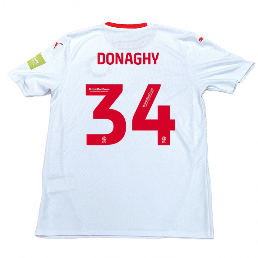 Danxen Kinder Tom Donaghy #34 Weiß Auswärtstrikot Trikot 2024/25 T-Shirt Schweiz