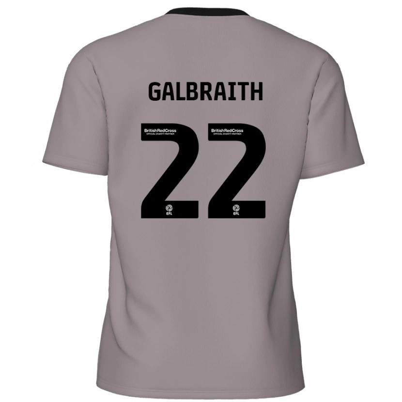 Danxen Kinder Ethan Galbraith #22 Grau Auswärtstrikot Trikot 2024/25 T-Shirt Schweiz