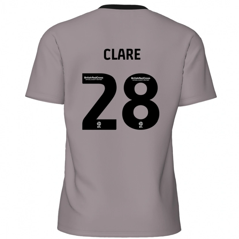 Danxen Kinder Sean Clare #28 Grau Auswärtstrikot Trikot 2024/25 T-Shirt Schweiz