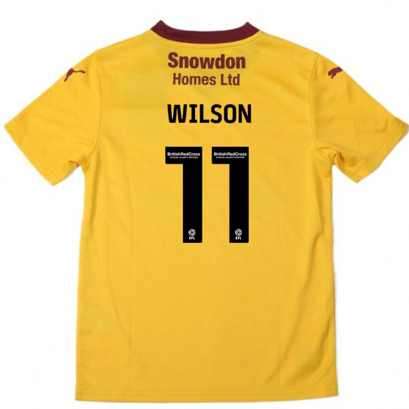 Danxen Kinder James Wilson #11 Orange Burgunderrot Auswärtstrikot Trikot 2024/25 T-Shirt Schweiz