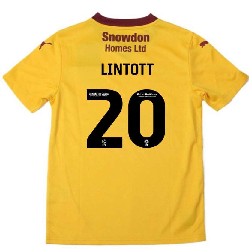 Danxen Kinder Harvey Lintott #20 Orange Burgunderrot Auswärtstrikot Trikot 2024/25 T-Shirt Schweiz