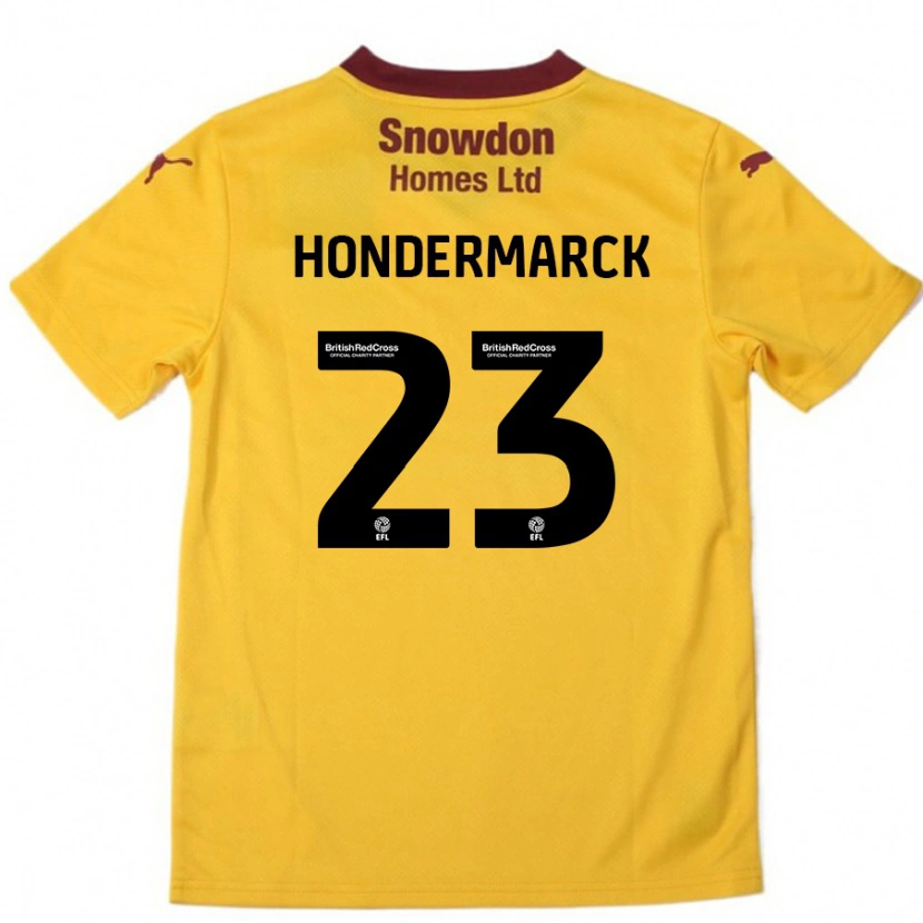 Danxen Kinder William Hondermarck #23 Orange Burgunderrot Auswärtstrikot Trikot 2024/25 T-Shirt Schweiz