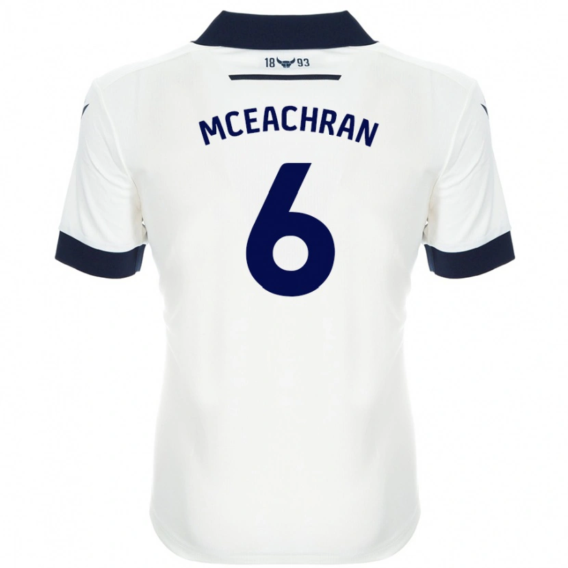 Danxen Kinder Josh Mceachran #6 Weiß Marineblau Auswärtstrikot Trikot 2024/25 T-Shirt Schweiz