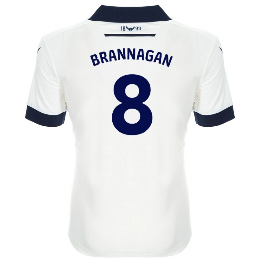 Danxen Kinder Cameron Brannagan #8 Weiß Marineblau Auswärtstrikot Trikot 2024/25 T-Shirt Schweiz