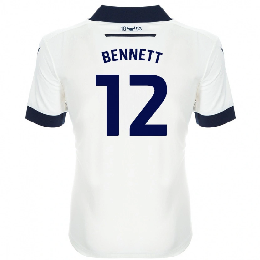 Danxen Kinder Joe Bennett #12 Weiß Marineblau Auswärtstrikot Trikot 2024/25 T-Shirt Schweiz