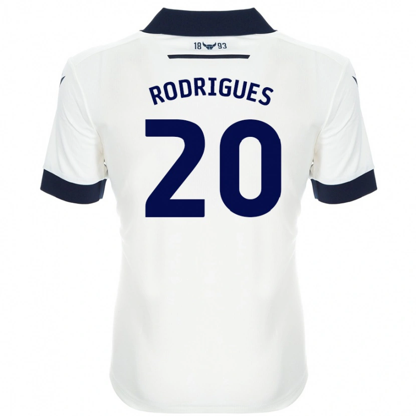 Danxen Kinder Rúben Rodrigues #20 Weiß Marineblau Auswärtstrikot Trikot 2024/25 T-Shirt Schweiz