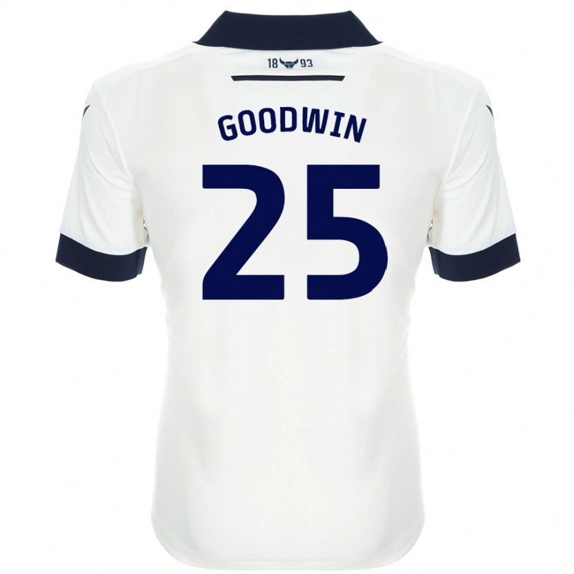 Danxen Kinder Will Goodwin #25 Weiß Marineblau Auswärtstrikot Trikot 2024/25 T-Shirt Schweiz