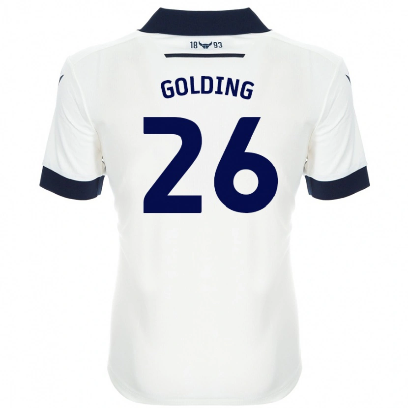 Danxen Kinder James Golding #26 Weiß Marineblau Auswärtstrikot Trikot 2024/25 T-Shirt Schweiz