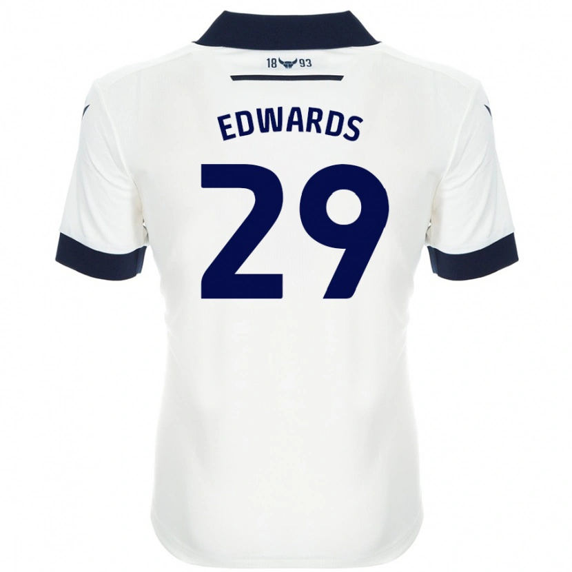 Danxen Kinder Kyle Edwards #29 Weiß Marineblau Auswärtstrikot Trikot 2024/25 T-Shirt Schweiz