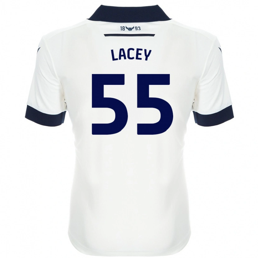 Danxen Kinder Aaron Lacey #55 Weiß Marineblau Auswärtstrikot Trikot 2024/25 T-Shirt Schweiz