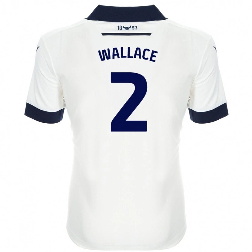 Danxen Kinder Emily Wallace #2 Weiß Marineblau Auswärtstrikot Trikot 2024/25 T-Shirt Schweiz