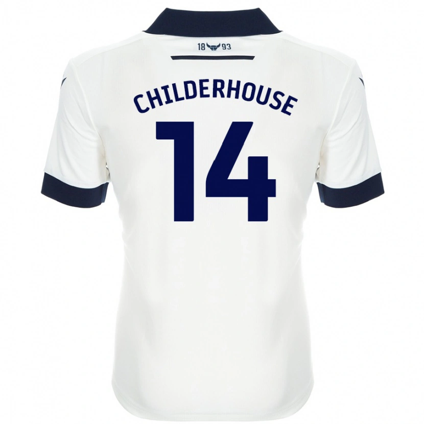 Danxen Kinder Molly Childerhouse #14 Weiß Marineblau Auswärtstrikot Trikot 2024/25 T-Shirt Schweiz