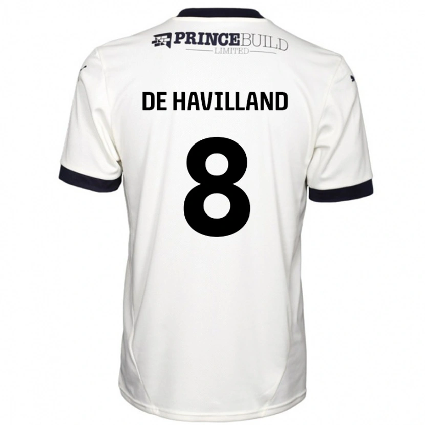 Danxen Kinder Ryan De Havilland #8 Cremeweiß Schwarz Auswärtstrikot Trikot 2024/25 T-Shirt Schweiz