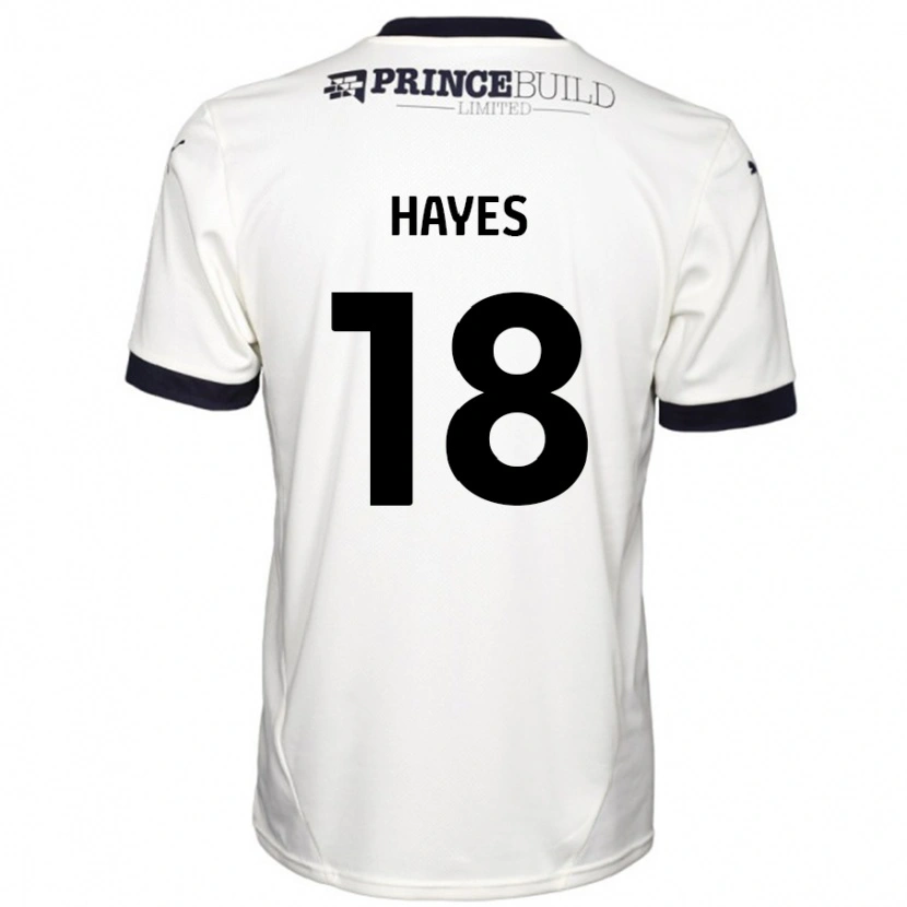 Danxen Kinder Cian Hayes #18 Cremeweiß Schwarz Auswärtstrikot Trikot 2024/25 T-Shirt Schweiz