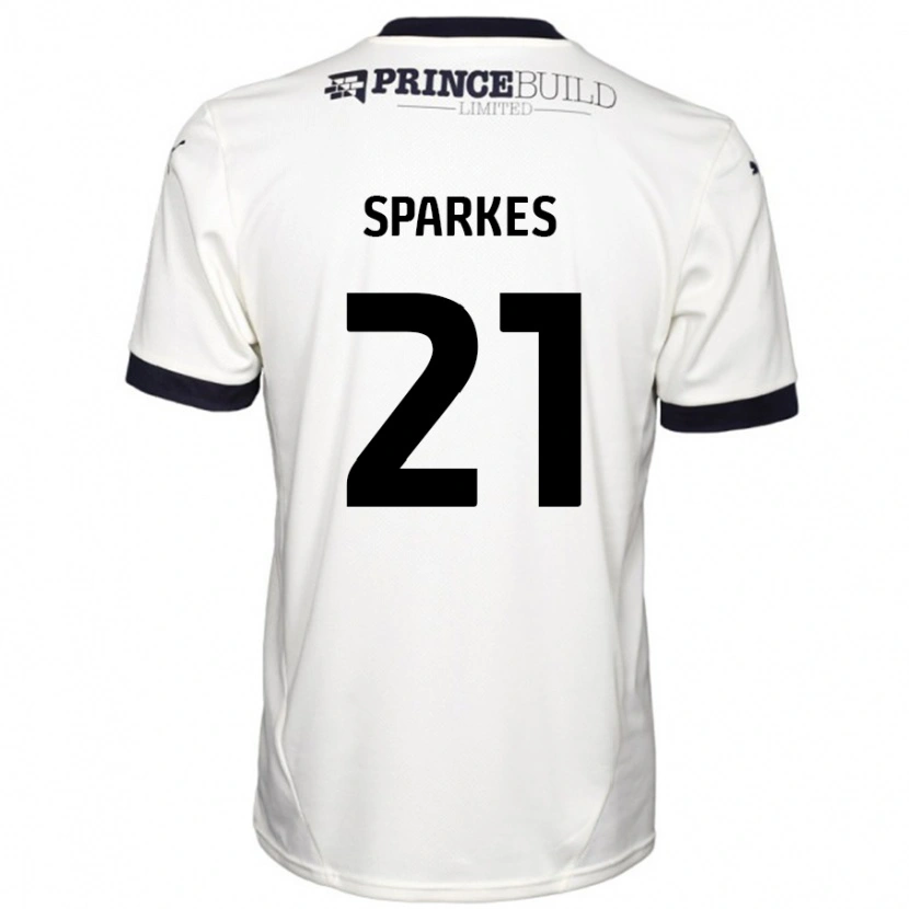 Danxen Kinder Jack Sparkes #21 Cremeweiß Schwarz Auswärtstrikot Trikot 2024/25 T-Shirt Schweiz