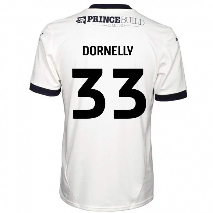 Danxen Kinder James Dornelly #33 Cremeweiß Schwarz Auswärtstrikot Trikot 2024/25 T-Shirt Schweiz