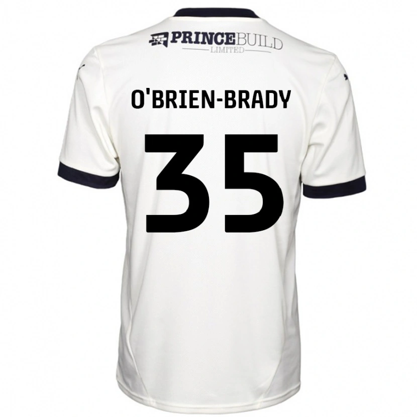 Danxen Kinder Donay O'brien-Brady #35 Cremeweiß Schwarz Auswärtstrikot Trikot 2024/25 T-Shirt Schweiz