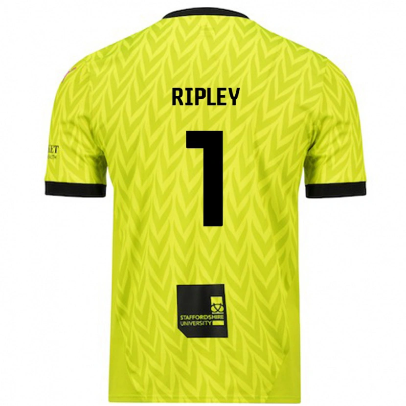 Danxen Kinder Connor Ripley #1 Fluoreszierend Grün Auswärtstrikot Trikot 2024/25 T-Shirt Schweiz