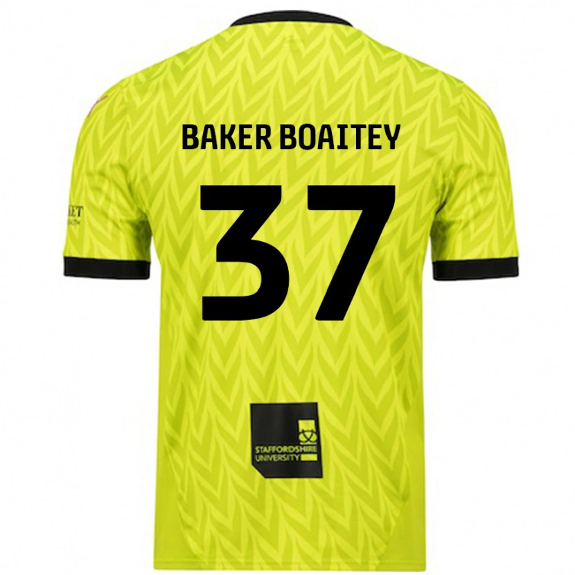 Danxen Kinder Benicio Baker-Boaitey #37 Fluoreszierend Grün Auswärtstrikot Trikot 2024/25 T-Shirt Schweiz