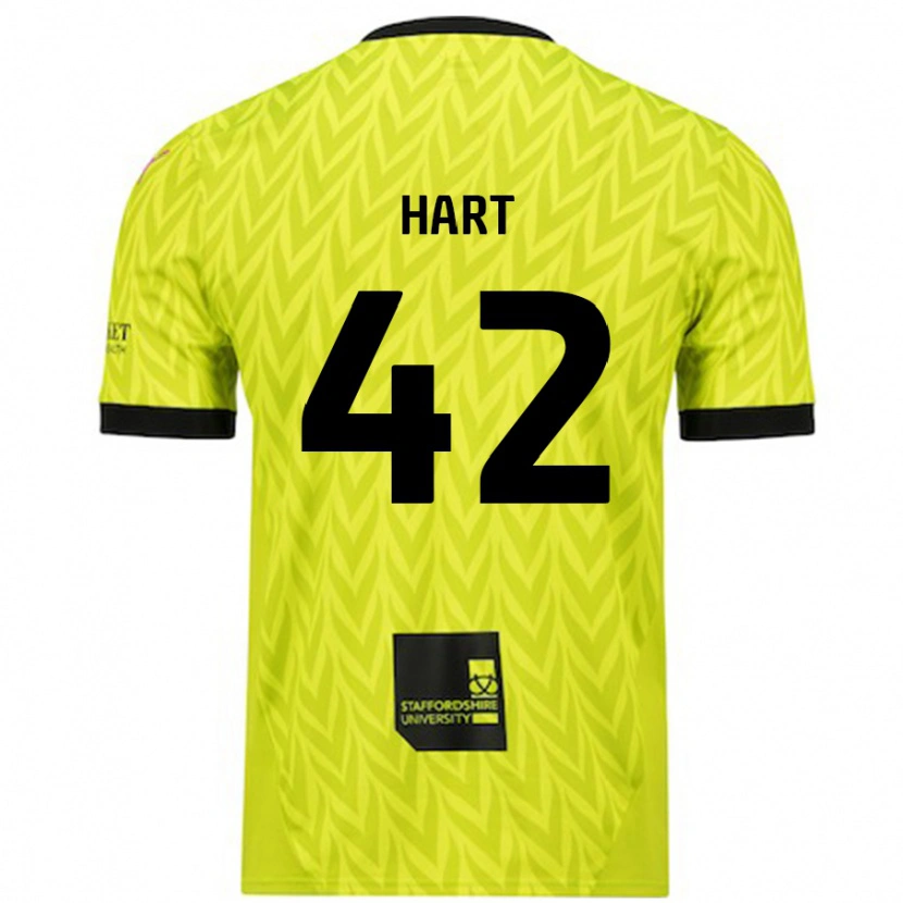 Danxen Kinder Sam Hart #42 Fluoreszierend Grün Auswärtstrikot Trikot 2024/25 T-Shirt Schweiz