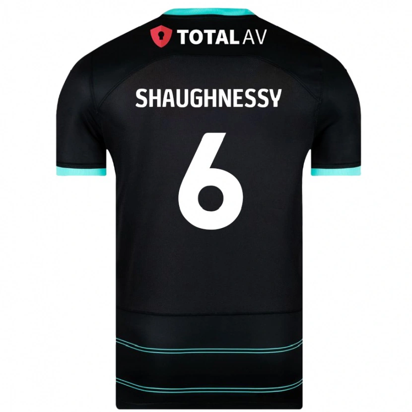 Danxen Kinder Conor Shaughnessy #6 Schwarz Auswärtstrikot Trikot 2024/25 T-Shirt Schweiz