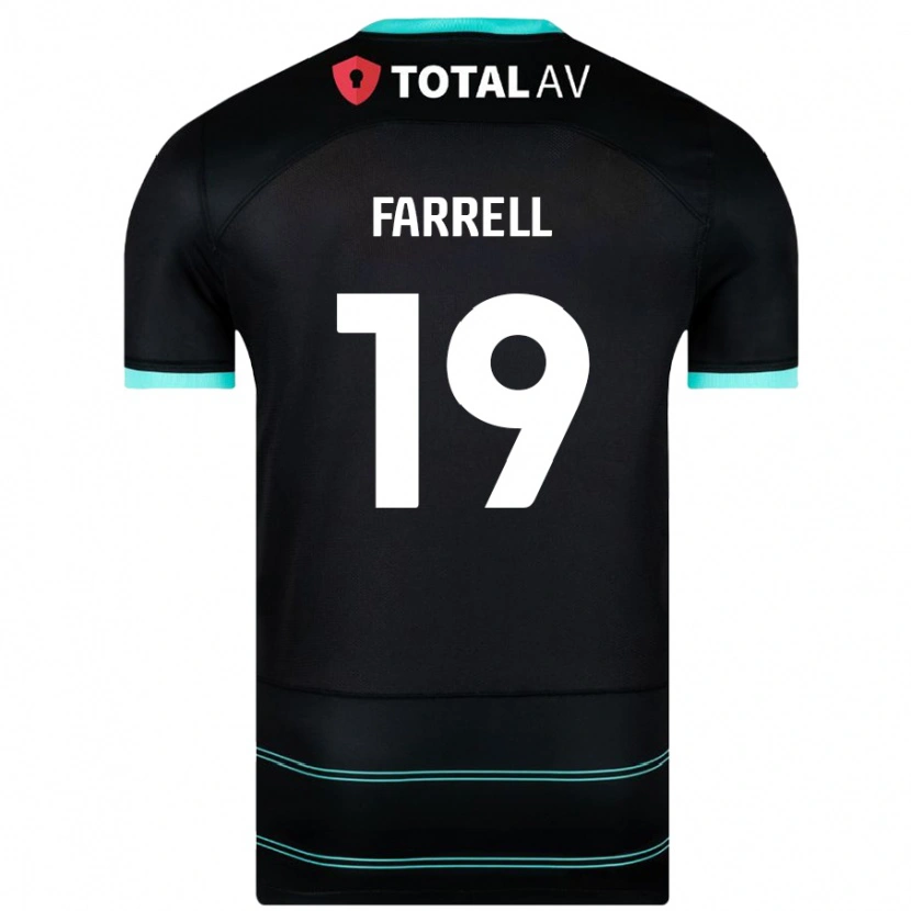 Danxen Kinder Jacob Farrell #19 Schwarz Auswärtstrikot Trikot 2024/25 T-Shirt Schweiz