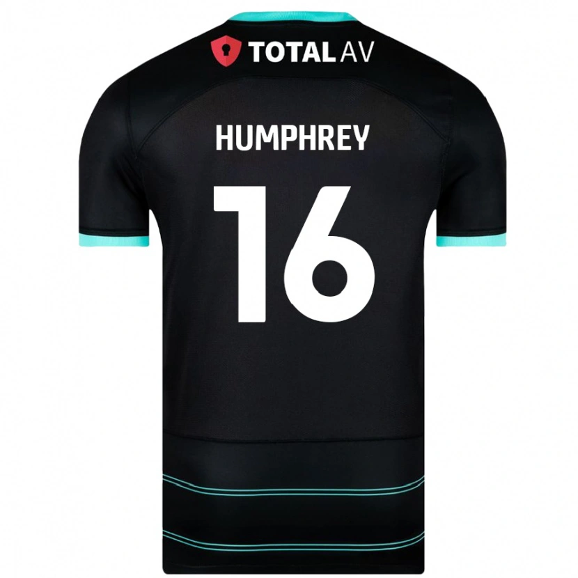 Danxen Kinder Ella Humphrey #16 Schwarz Auswärtstrikot Trikot 2024/25 T-Shirt Schweiz